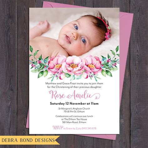 Christening Invitation Baptism Invitation Naming Invitation - Etsy UK