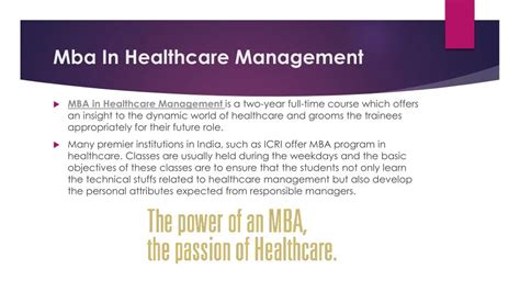 PPT - MBA In Healthcare Management For Career PowerPoint Presentation ...