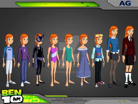 Ben 10 Classic - Gwen Tennyson Outfits 1 by ag121798 on DeviantArt