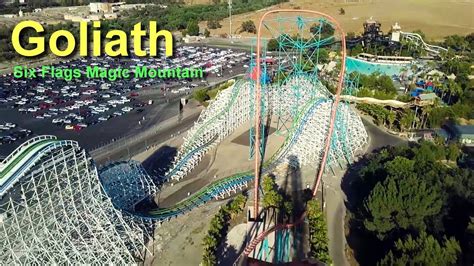 Goliath Roller Coaster On Ride POV Six Flags Magic Mountain - YouTube