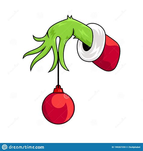 Illustration about Editable vector a printable of Grinch`s Hand With ...