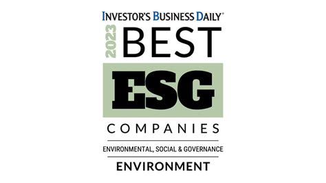 Best ESG Stocks In Five ESG Dimensions For 2023 | Investor's Business Daily