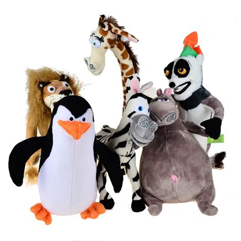 BOHS Madagascar Plush Penguin Animals Toys,Lion Alex Zebra Marty ...