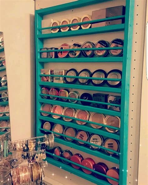 My DIY homemade makeup storage racks! The acrylic ones are crazy priced. So when you cant find ...
