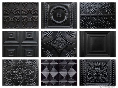 Create a Masculine Urban Chic Look with Black Ceiling Tiles | FauxTinTiles.com