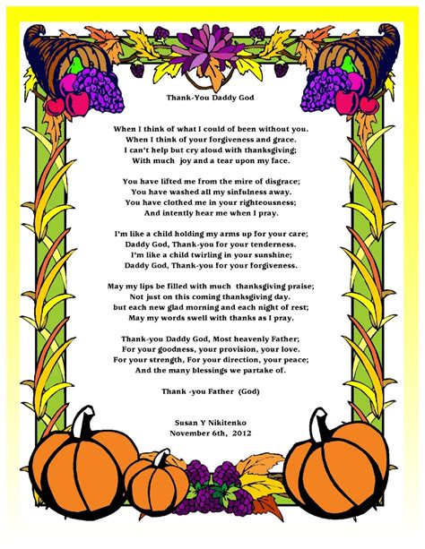 Christian Images In My Treasure Box: Fall Harvest Poem Posters ...