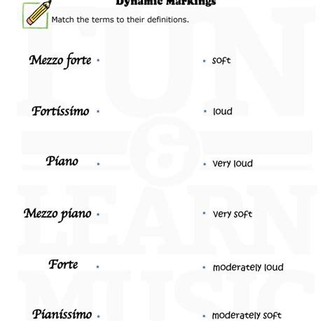 Dynamic Markings | Dynamics | Music worksheets, Music classroom, Teaching music