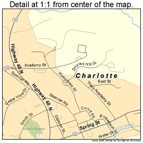 Charlotte Tennessee Street Map 4713080