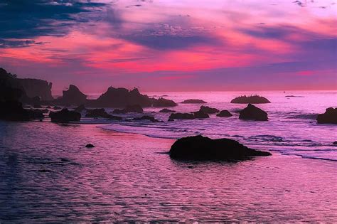 malibu, california, sunset, dusk, sky, clouds, beautiful, colorful, colors, rocks, stones | Pikist