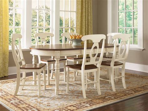 British Isles 76" Merlot Buttermilk Extendable Oval Dining Room Set ...