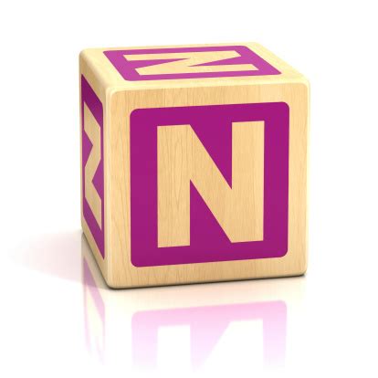 Letter N Alphabet Cubes Font Stock Photo - Download Image Now - iStock