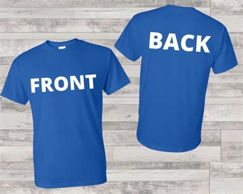 Front and Back Royal Blue T-shirt Mockup Royal Blue T-shirt - Etsy