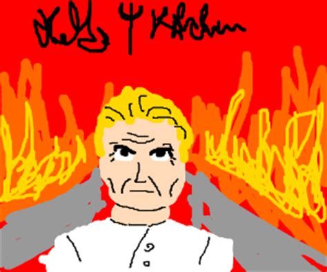 Gordon Ramsay's forehead wrinkles - Drawception