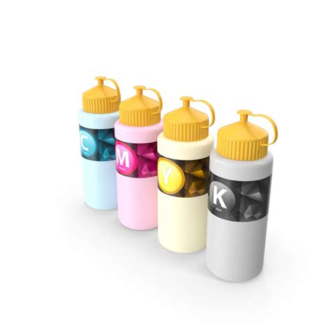 CMYK Ink Refill Bottles PNG Images & PSDs for Download | PixelSquid - S119671776