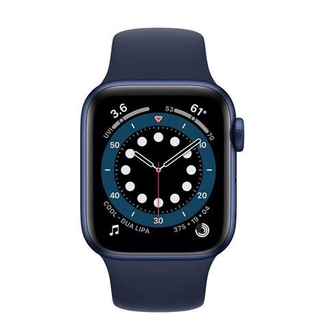 Apple Watch Blue Aluminum Case with Deep Navy Sport Band 40mm Series 6 ...