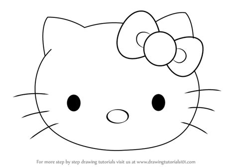 Learn How to draw Hello Kitty face (Hello Kitty) Step by Step : Drawing ...