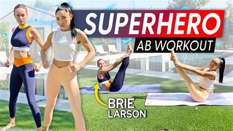 Superhero Abs Workout with Brie Larson!! Abs of STEEL (no equipment)