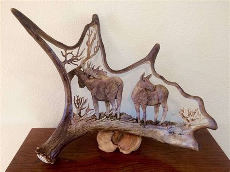 9+ Best Moose/deer Relief Wood Carving Patterns Gallery | Moose deer ...