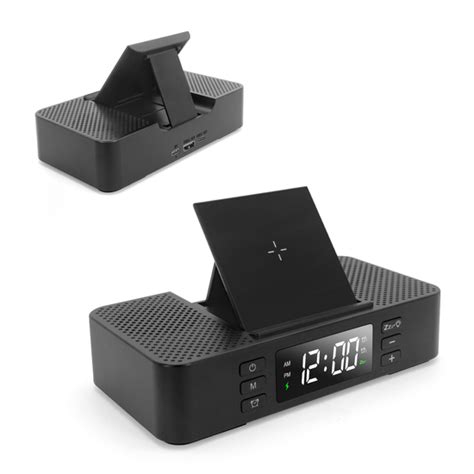 Digital Alarm Clock Bluetooth Speaker Wireless Charger 15W With Phone Holder | Mobile Phones ...