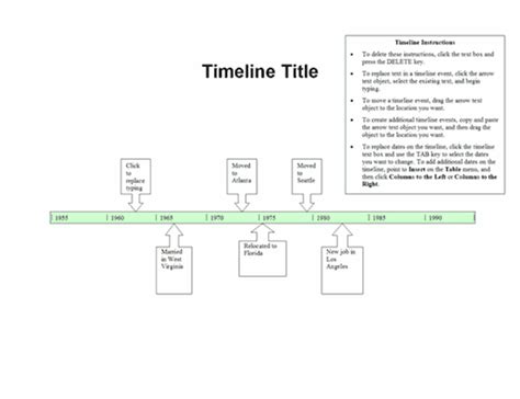 Free history timeline template word - phseodcseo