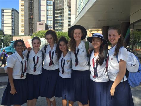 This group of bright young women from Brisbane State High School are standing in solidarity to ...