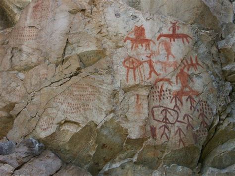 native american petroglyphs | Native American pictographs on the Salmon ...