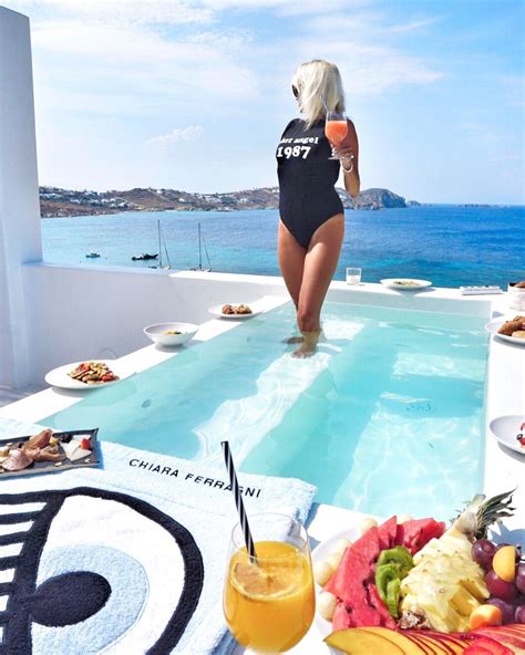 Breakfast around my Private Suite Infinity Pool at Katikies Mykonos ...