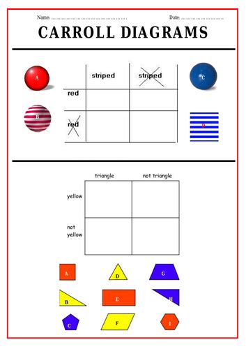 Carroll Diagrams Worksheet | Teaching Resources