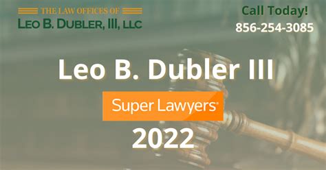 2022 New Jersey Super Lawyers List | Leo B. Dubler, III