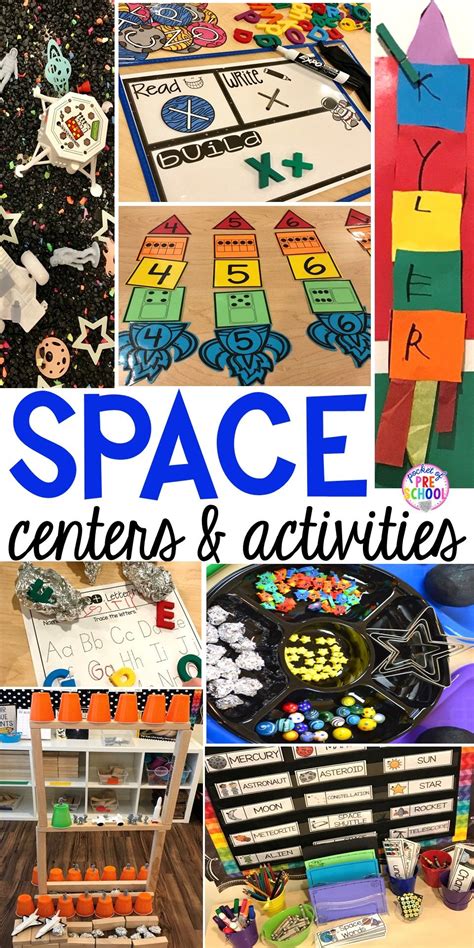 Space Centers & Activities for Little Learners - Pocket of Preschool | Space theme classroom ...