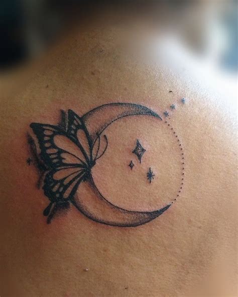 Moon tattoo | Unique butterfly tattoos, Moon tattoo designs, Butterfly tattoo designs