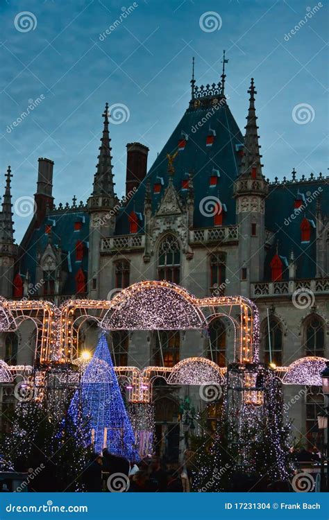 Christmas Market in Brugge, Belgium Stock Photo - Image of bruges ...