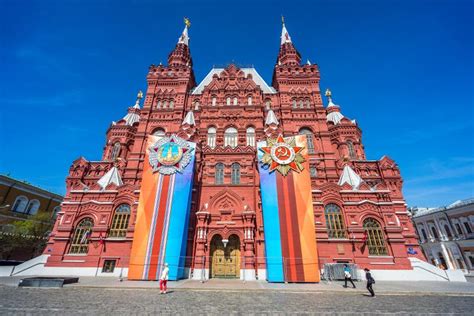 Red Square and Kremlin Palace before Victory Day 2018 Editorial Photo ...