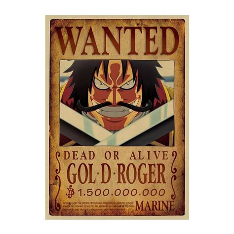 One Piece Wanted Poster Gol D. Roger in 2022 | Retro poster, One piece ...