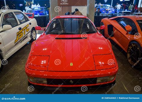 Red Ferrari Testarossa editorial image. Image of automotive - 268564465