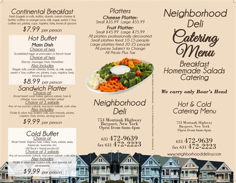 CATERING MENU – Neighborhood Deli