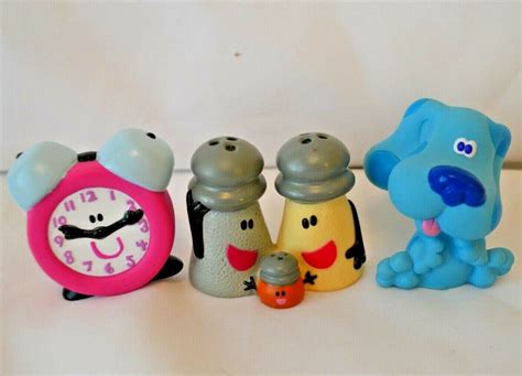 Blue's Clues Vintage 1998 Viacom Toy Figures Tickety Tock Salt Pepper Paprika | #4600222730