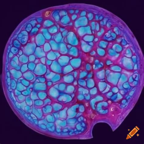 Microscopic view of human kidney cells on Craiyon