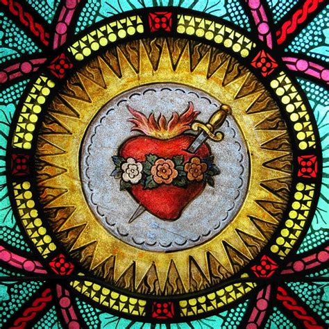 bonaventure - sacred heart of jesus stained glass immaculate heart of ...