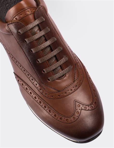 Tan Leather Sneakers - Deery