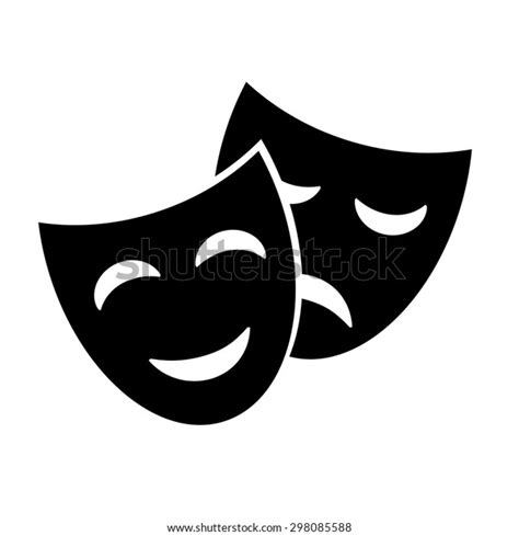 Theater Masks Vector Art Stock Vector (Royalty Free) 298085588 | Shutterstock