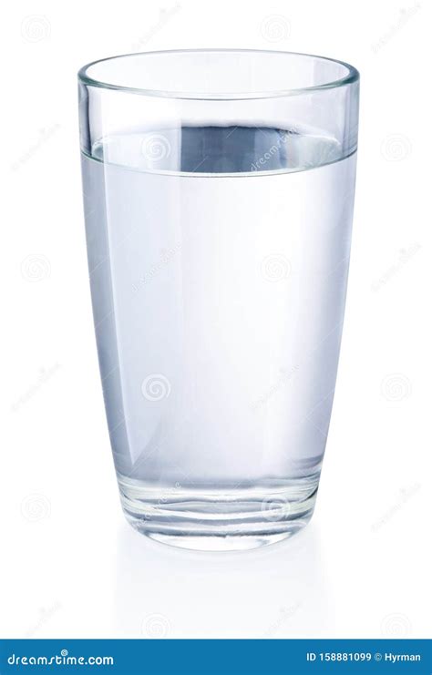 Glass of Drinking Water Isolated on White Background Stock Image ...