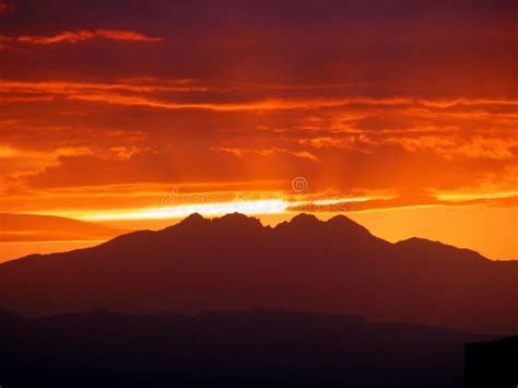 Four Peaks Mountain Sunrise Arizona Stock Image - Image of sunrise, mountain: 170814273