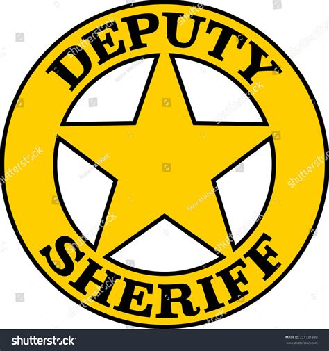 Deputy Sheriff Badge Star Stock Vector (Royalty Free) 221731888