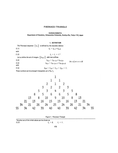 Fibonacci triangle