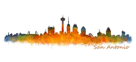 San Antonio Skyline Drawing at PaintingValley.com | Explore collection ...