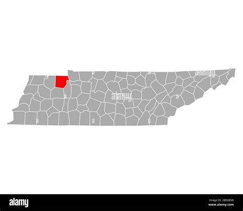 Map of Henry in Tennessee Stock Photo - Alamy