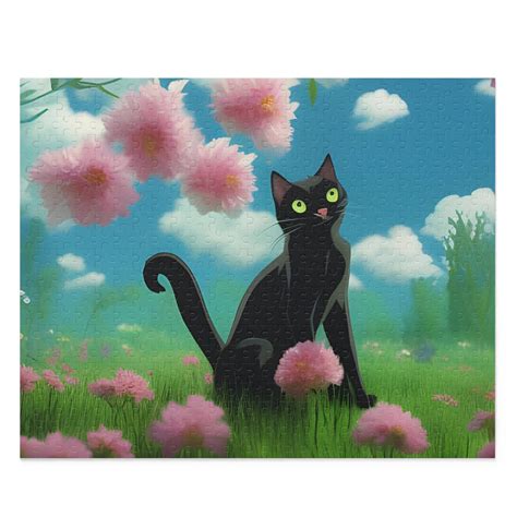 Jigsaw Puzzle Anime Style Puzzle for Screen Free Family Time Gift for Cat Lover Gift for Friend ...