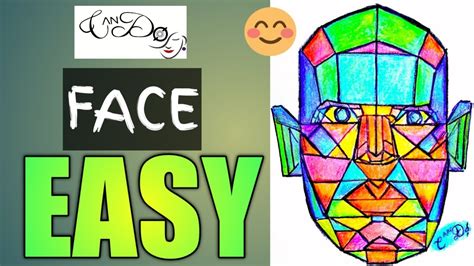 How To Draw A Human Face For Beginners | Easy Geometric Face Step By Step | Geometric Art ...