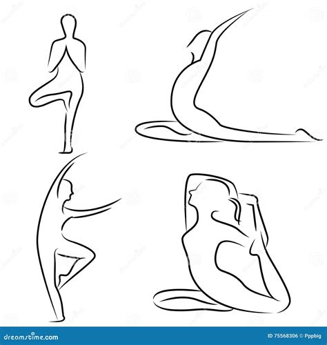 Yoga Posture Sitting In Lotus Symbol Royalty-Free Stock Photography | CartoonDealer.com #79436237